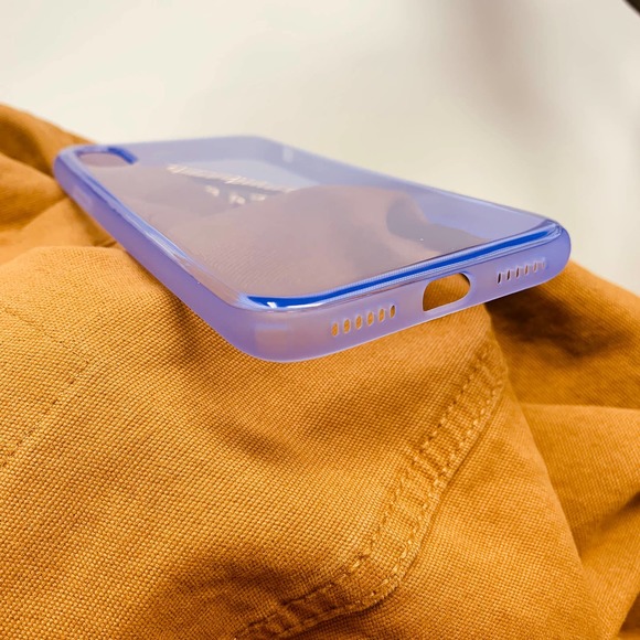 iPhone 7/8 Case Purple Clear Transparent Mobile Phone Cover NEW - Picture 4 of 7